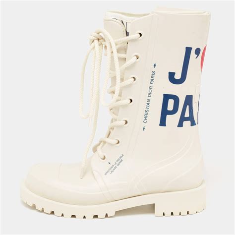 dior high top rubber boots|dior women's boots.